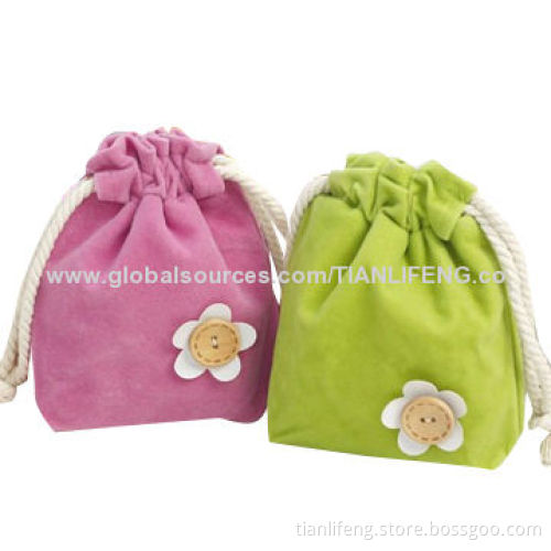 Flannelette cosmetic bag, various colors are available